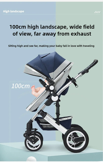 Poussette 3-en-1 moderne pour bébé