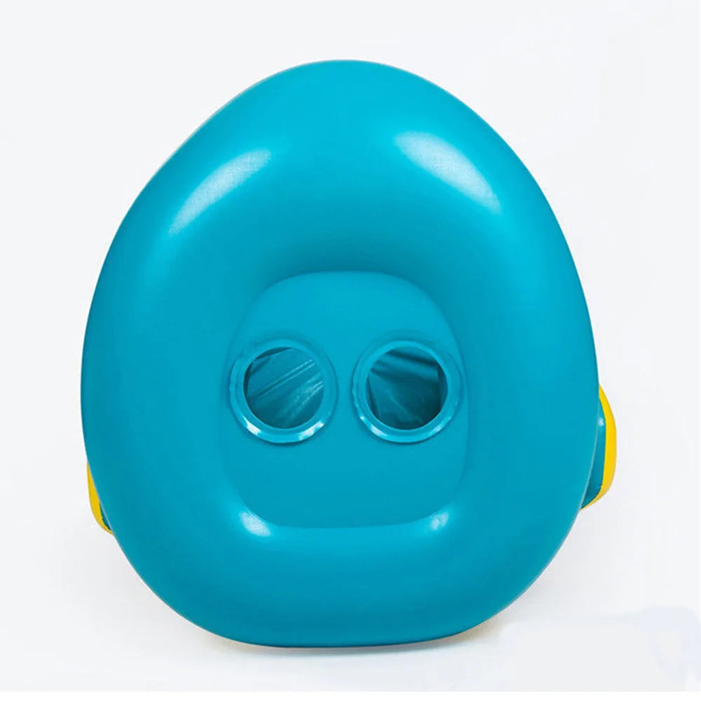 Bouée pour bébé portable et gonflable avec pare-soleil