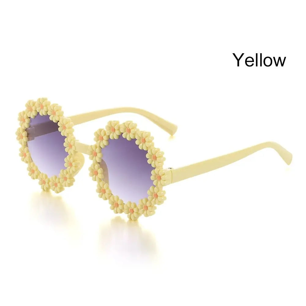 Lunette de soleil bébé ronde en forme de marguerite