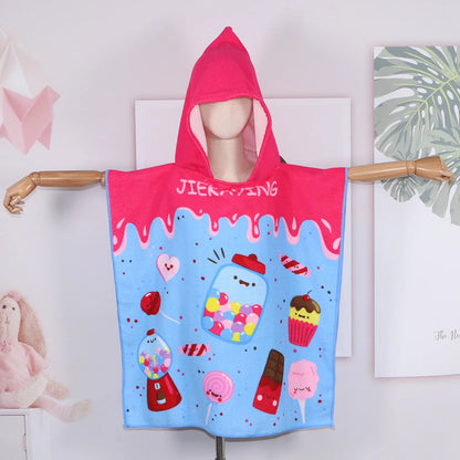Cape de bain à capuche pour enfant
