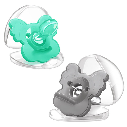 Pack de 2 sucettes en forme de koala avec attache-tétine
