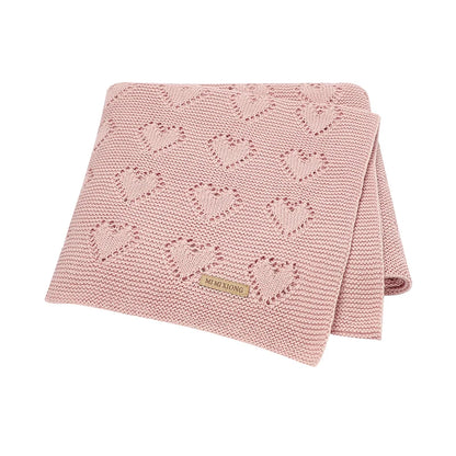 Couverture tricotée en coton pour bébé