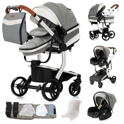 Poussette de paysage haute pliable