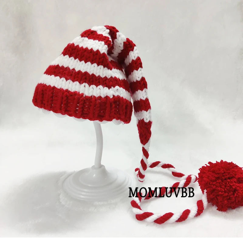Chapeaux de noël tricoté pour nouveau-né