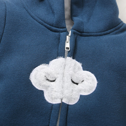 Grenouillère à capuche pour bébé