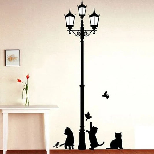 Stickers muraux en forme de chats et d’oiseaux