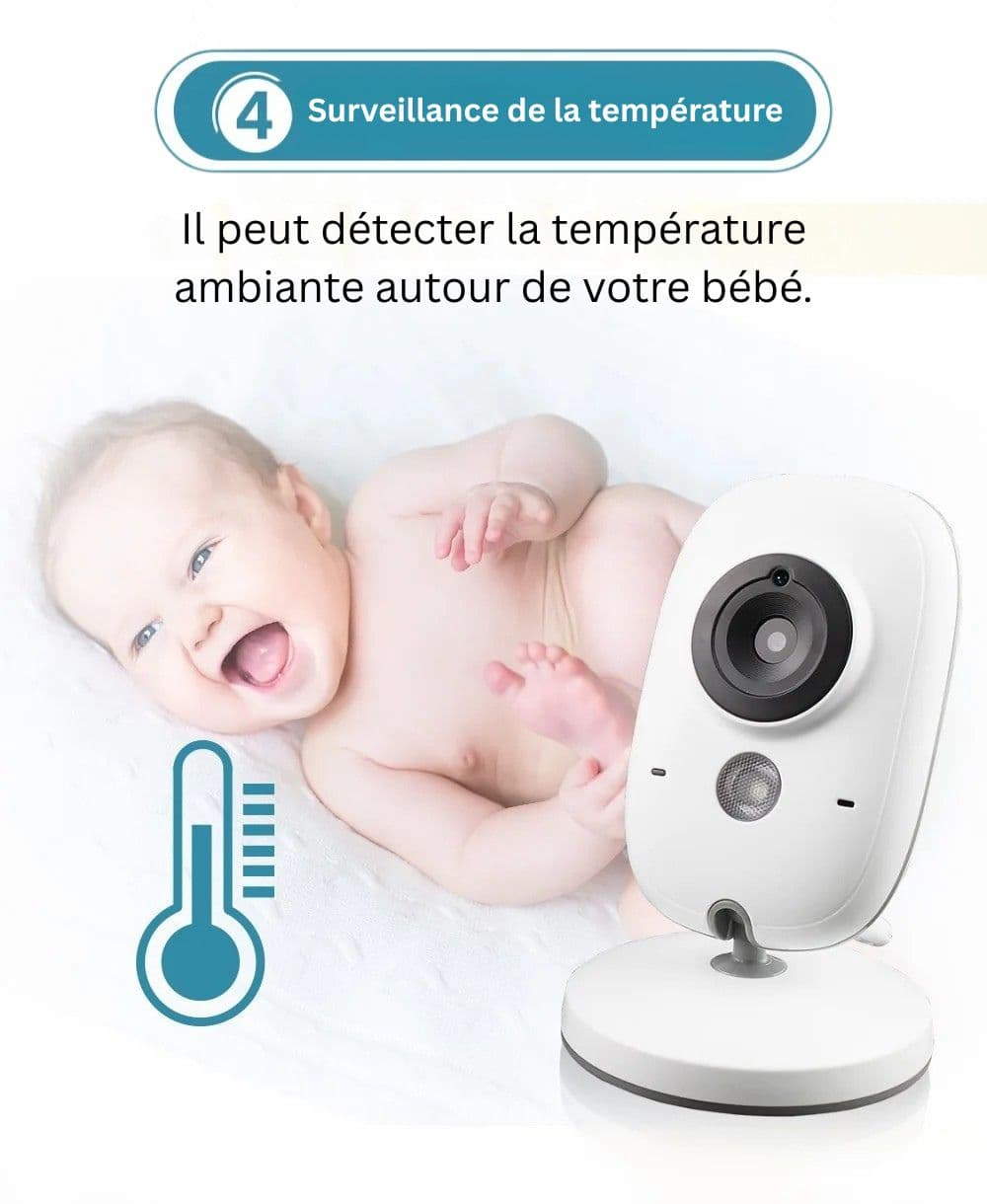 Babyphone vidéo sans fil avec écran couleur