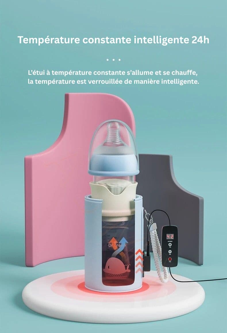 Biberon en verre avec isolation USB pour bébé