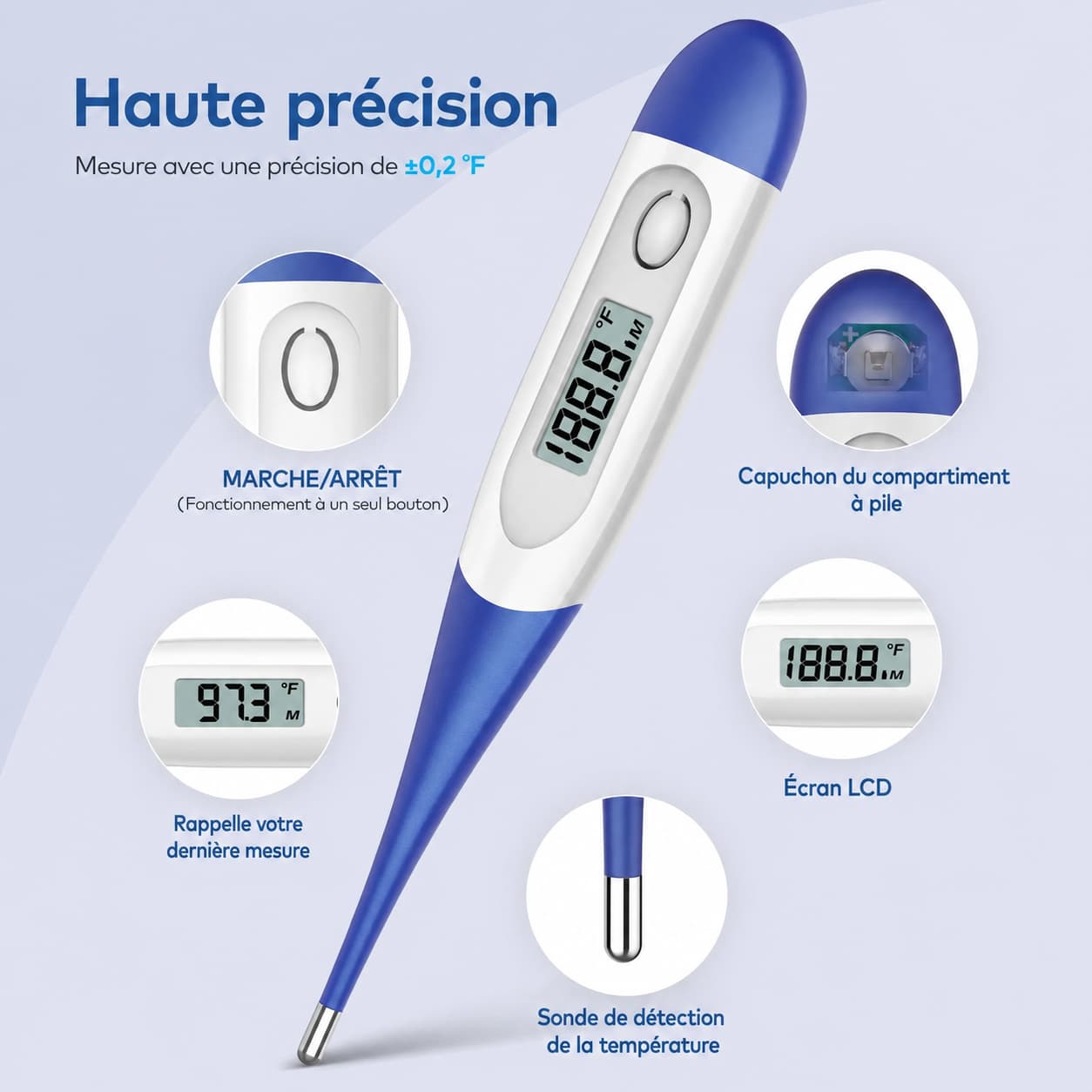 Thermomètre oral numérique
