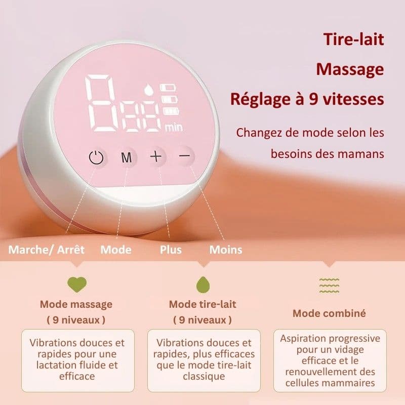 Biberon Tire-Lait Électrique Main Libre USB