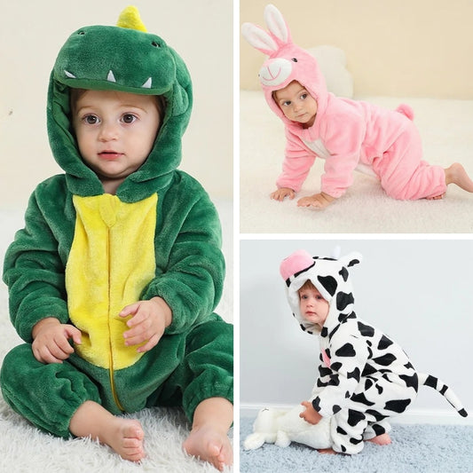 Combinaison pyjama avec une capuche à motifs d’animaux