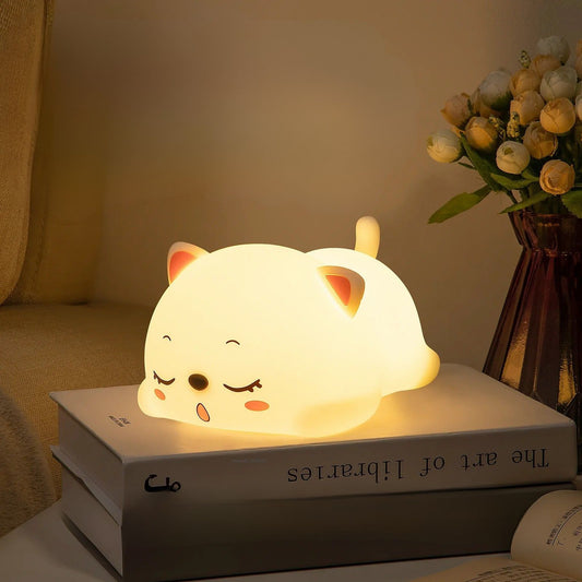 Lampe LED colorée en silicone avec capteur tactile