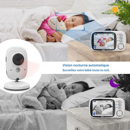 Babyphone vidéo sans fil avec écran couleur