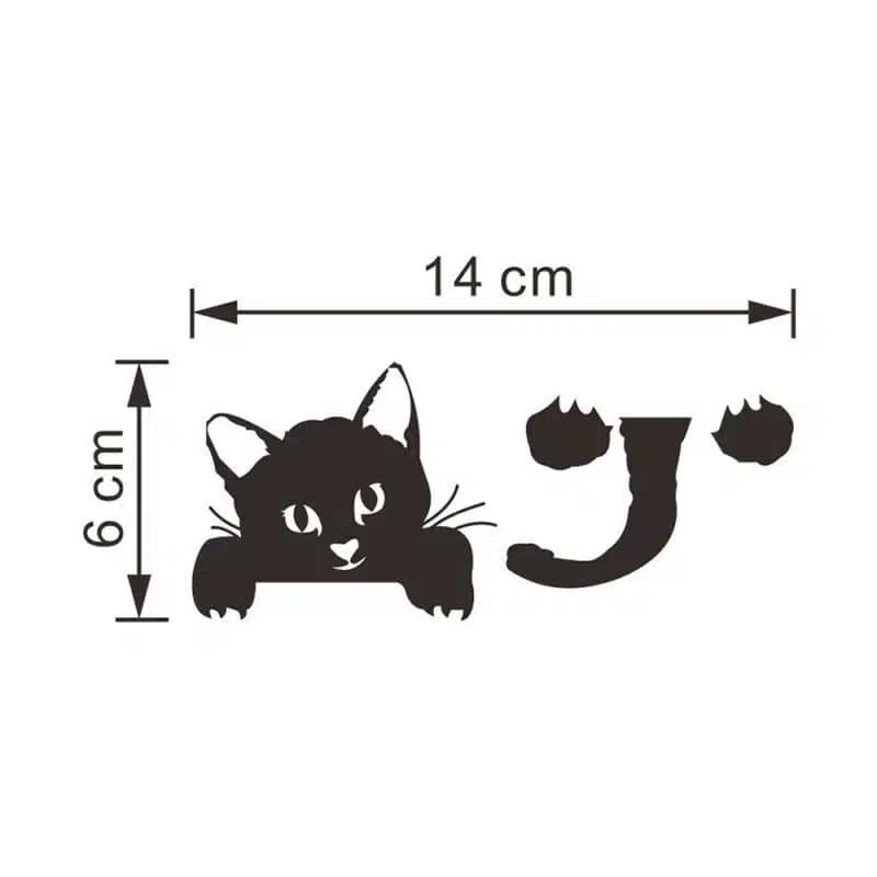 Autocollants de décoration mignons en forme de chat
