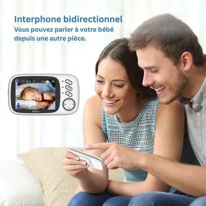 Babyphone vidéo sans fil avec écran couleur
