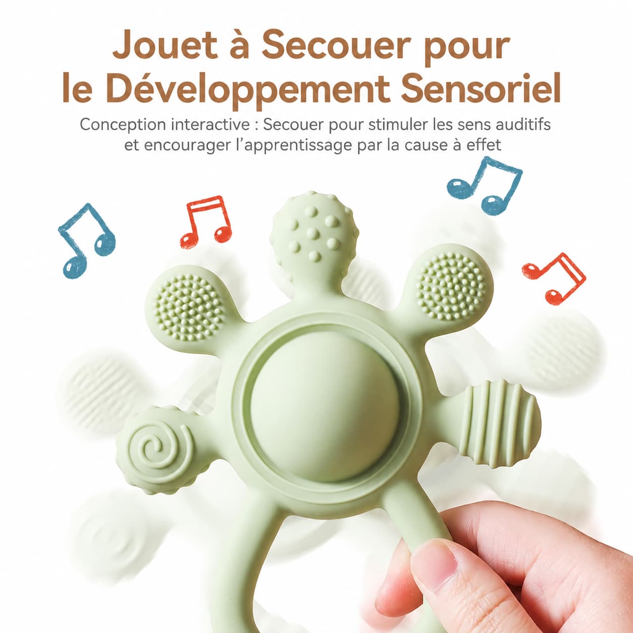 Hochet musical pour bébé de 0 à 12 mois