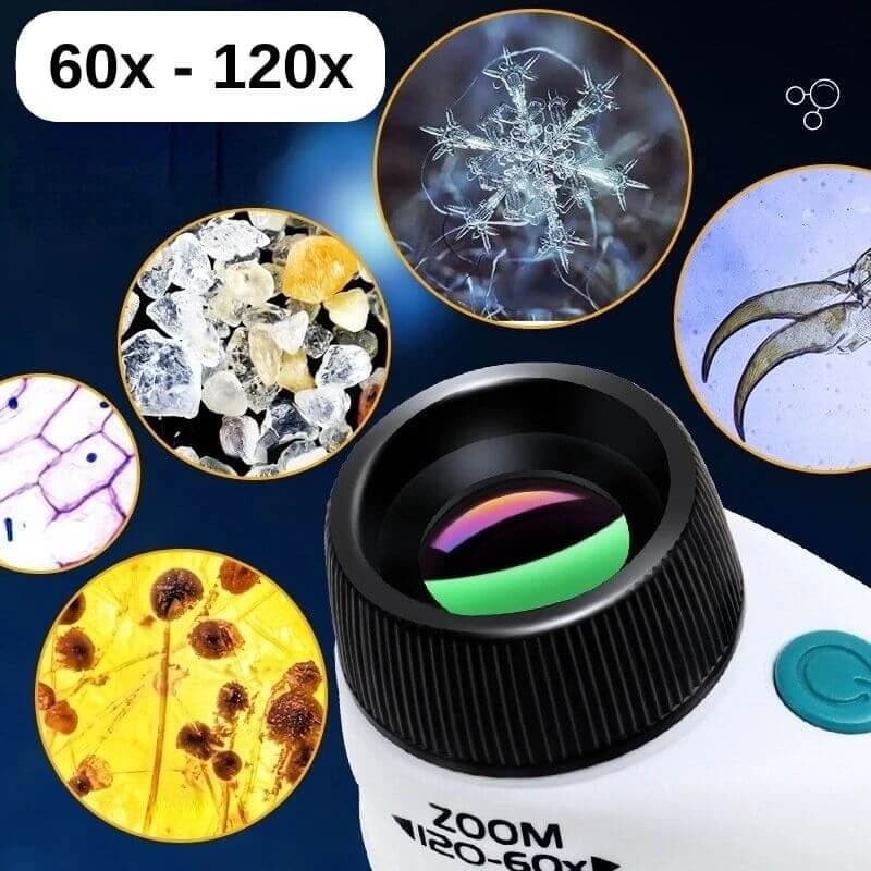 Microscope portable de poche 60X à 120X