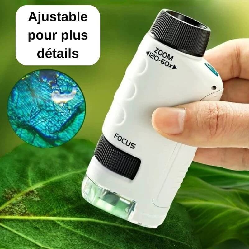 Microscope portable de poche 60X à 120X