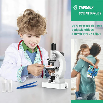 Microscope éducatif HD pour enfant – Grossissement de 100x à 4800x