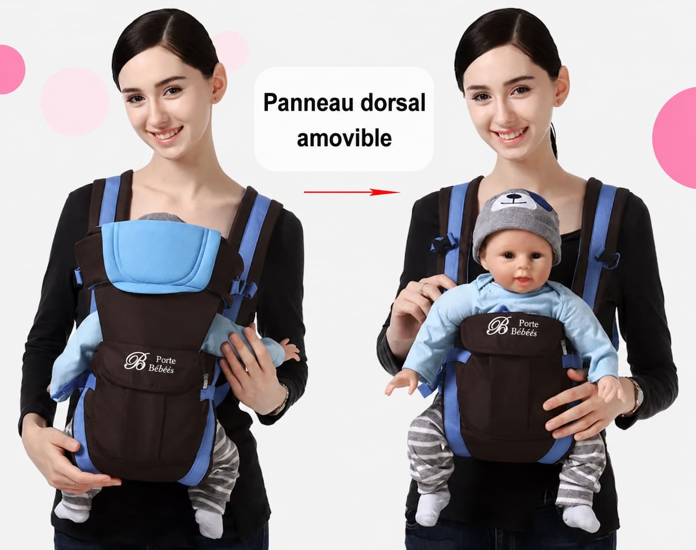 Porte-bébé ergonomique respirant